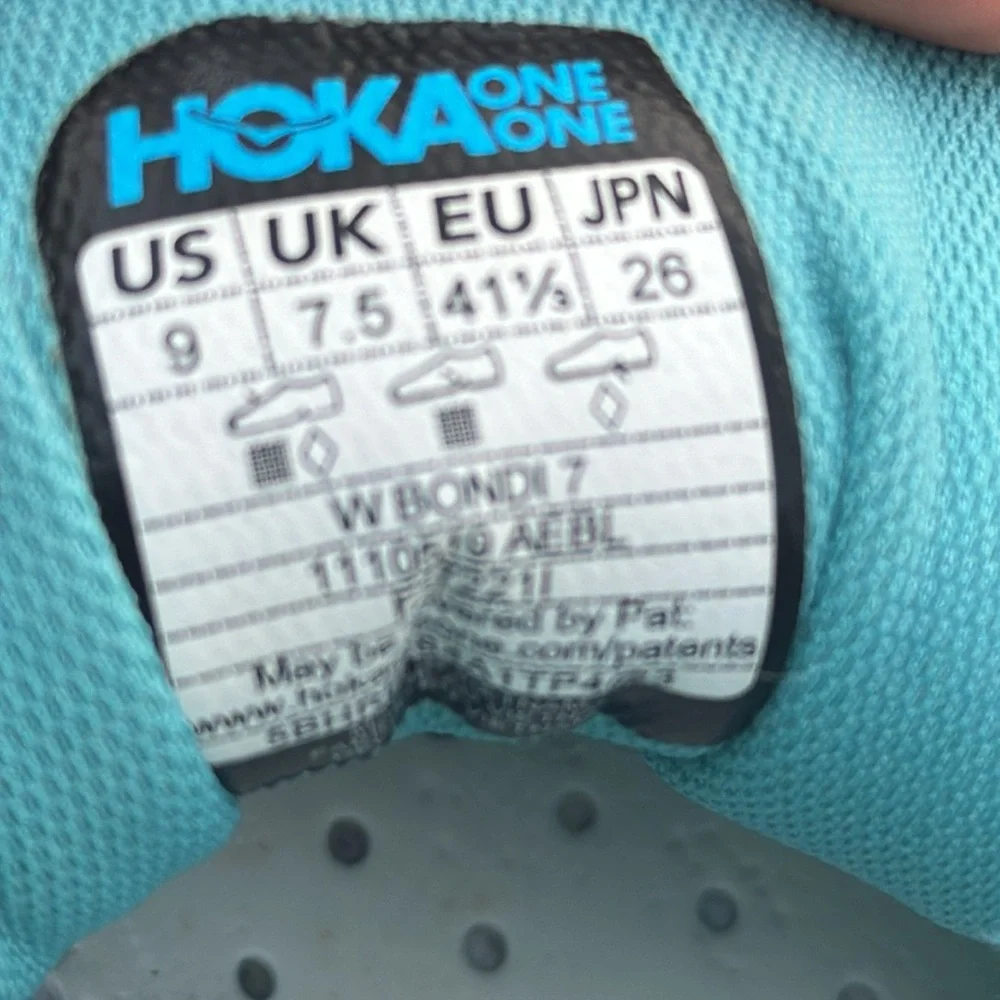 Hoka Teal Athletic Running Shoes - Picture 8 of 8